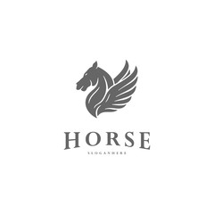Pegasus Vector Logo Template. Horse logo template