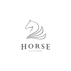 Pegasus Vector Logo Template. Horse logo template