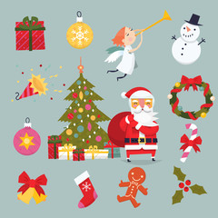 Set of elements for christmas