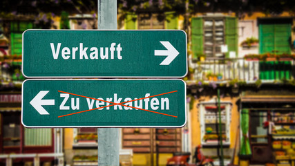 Obraz premium Schild 350 - Verkauft