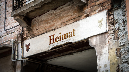Obraz premium Schild 383 - Heimat