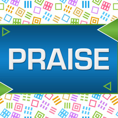 Praise Colorful Squares Triangles 