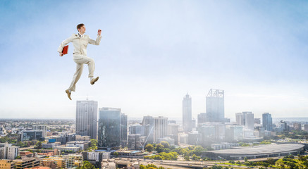 His active position in life . Mixed media