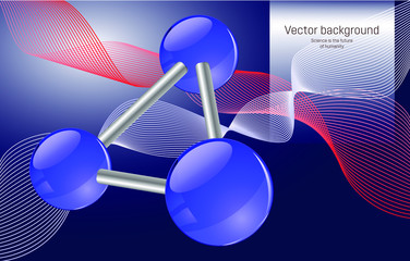 molecule on a gray background