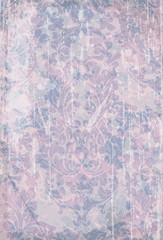 Fototapeta premium Vintage Baroque Victorian pattern Vector. Floral ornament decoration. Leaf scroll engraved retro grunge texture design. Light blue and pink colors