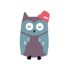 funny owl in vector