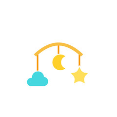 Baby crib mobile icon. Clipart image isolated on white background
