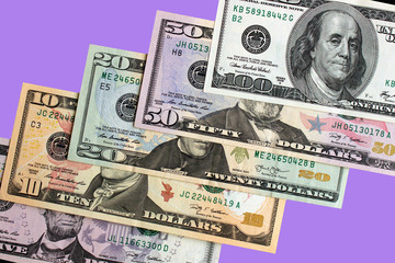 American dollars close-up