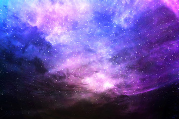 Obraz na płótnie Canvas Night sky with stars and nebula