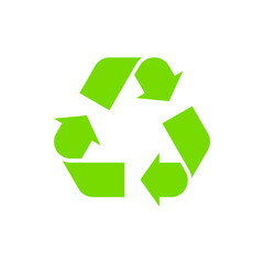 Obraz premium Recycling symbol icon. Clipart image isolated on white background