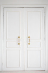 White vintage double door.