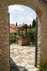 Village well in the yard, Montenegro.