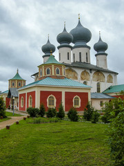 Fototapeta na wymiar Leningrad region. The Town Of Tikhvin. Assumption Cathedral where the icon of the Kazan mother of God is kept