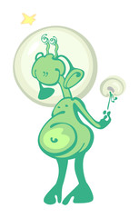 Аlien. Vector drawing