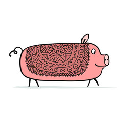 Cute piggy for your design