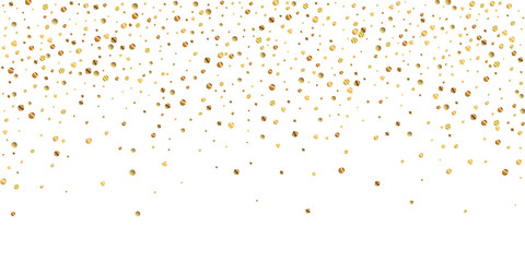 Sparse gold confetti luxury sparkling confetti. Sc - obrazy, fototapety, plakaty