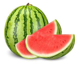 Watermelon isolated on white with clipping path