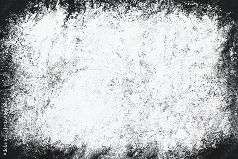 Aufkleber Vignette old grunge texture border frame white gray background for printing brochures or papers blackdrop or overlay design