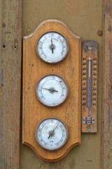 Vintage hygrometer and thermometer