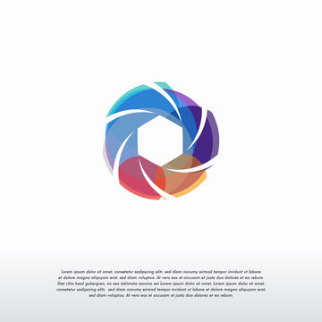 Colorful Photography logo vector, Camera logo designs template, design concept, logo, logotype element for template