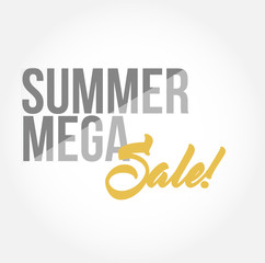 Summer mega Sale stylish typography copy message
