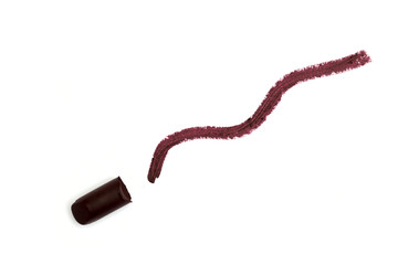 lipstick on the white background