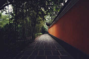 peaceful path in a temple