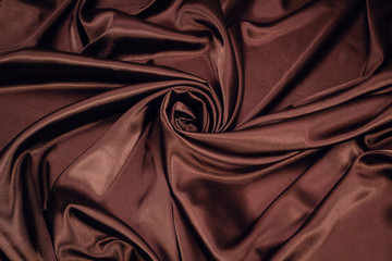 Fototapeta premium Fabric satin silk chocolate