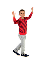 Happy latin child dancing