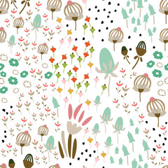 Seamless pattern with floral