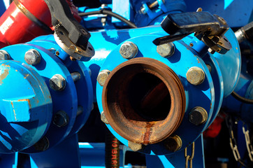 Close-up gas pipe line