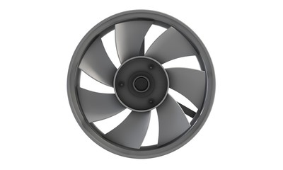 Obraz premium 3D illustration of Ceiling and wall mount exhaust fan isolated on white.