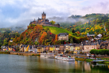Cochem, a beautiful historical town on romantic Moselle river, Germany