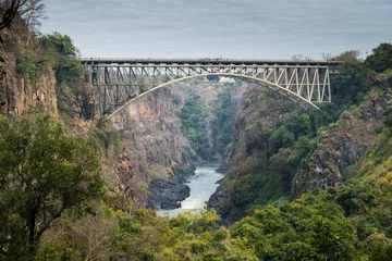 Foto op Aluminium Victoria Falls Bridge and The Zambezi River, Zambia © Matthew