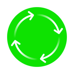 リサイクル矢印緑色イラストアイコン素材