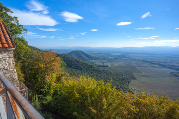 View from Nekresi, historic monastery in Kakheti, Georgia