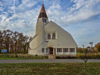 Modern church of Hortobágy, Hungary