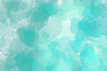 Green and Blue watercolor background. Digital painting.	