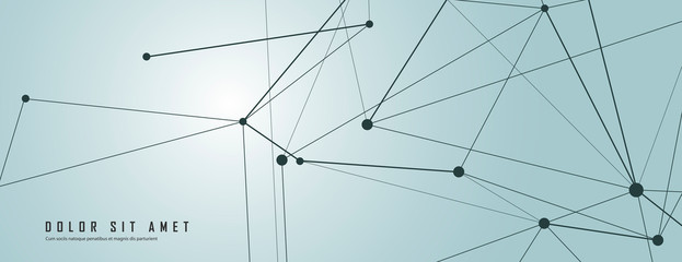 Vector connecting dots and lines and chemical abstract background