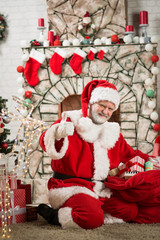 Santa Claus for Christmas in a room
