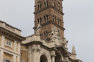 Detalhe da Fachada da Basilica di Santa Maria Maggiore