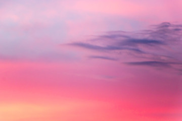 Beautiful color light sky with cloud background from sunset