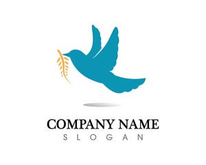 Fototapeta na wymiar Bird wing Dove Logo Template vector illustration