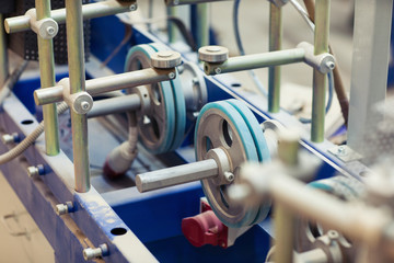 woodworking machinery in a wooden door factory