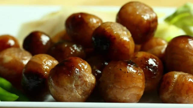 Thai northeast sausages , Thai street food
