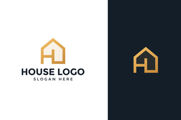 gold house logo real estate company