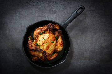 Herb masala roasted Cornish Hen / Whole mini Chicken dinner