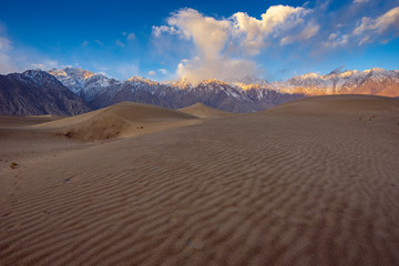 Fototapeta na wymiar Sand desert at skardu. Northern Area Pakistan