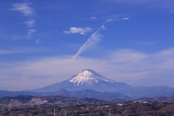 湘南平から見えた富士山
