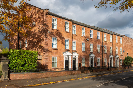 New Finished Homes On A Housing Estate In Cheshire UK